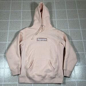 Supreme Box Logo Hoodie Sweatshirt FW16 Peach Pink Adult Size Medium